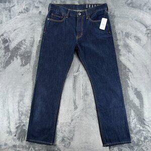 Bullhead LA Denim Co Jeans Men 32x30 Navy Blue Gravels Slim Denim Skate NWT